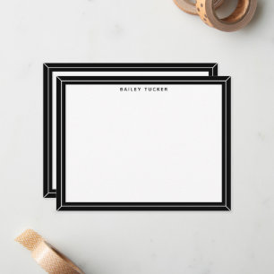 Carte De Correspondance Cadres simples Black & White Personal Professionne