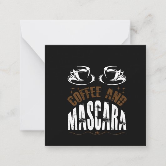 Carte De Correspondance Café Art Café Et Mascara (Devant)
