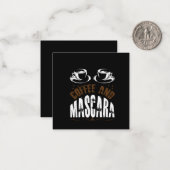 Carte De Correspondance Café Art Café Et Mascara (Devant/Arrière en situation)