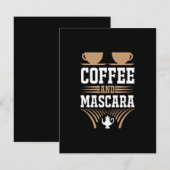 Carte De Correspondance Café Art Café Et Mascara (Devant / Derrière)