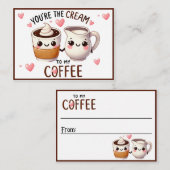 Carte De Correspondance Café et crème Cute Kawaii (Devant / Derrière)
