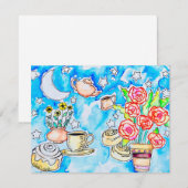 Carte De Correspondance Café Floral (Devant / Derrière)