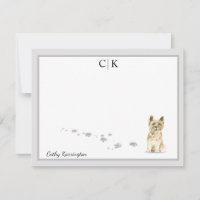 Cairn Terrier Chien Grey Frontière Monogramme Votr