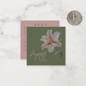 Carte De Correspondance calendrier de la nouvelle année (Devant/Arrière en situation)