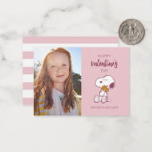 Carte De Correspondance Câlins de cœur de Snoopy | Saint-Valentin | Peanut (Devant/Arrière en situation)