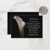 Carte De Correspondance Calla White Merci (Devant/Arrière en situation)