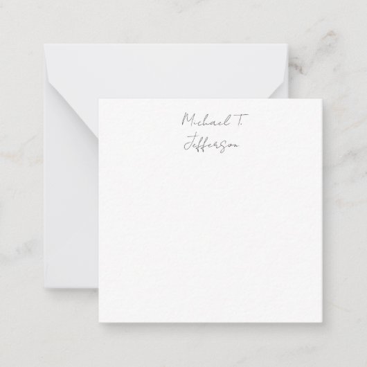 Carte De Correspondance Calligraphie classique élégant simple (Devant)
