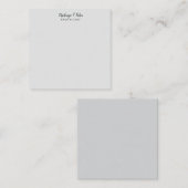 Carte De Correspondance Calligraphie classique Élégante Plaque Gris simple (Devant / Derrière)