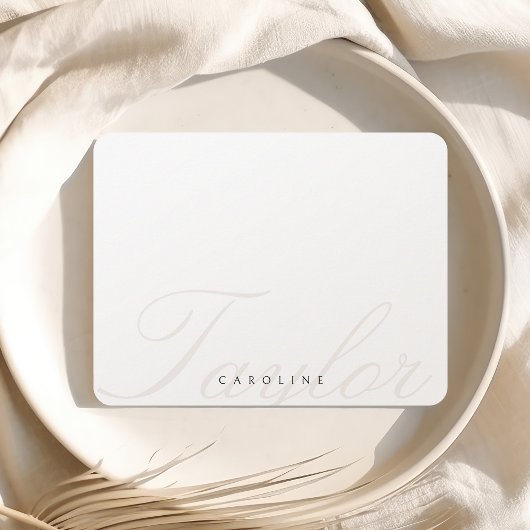 Carte De Correspondance Calligraphie classique Papeterie personnalisée