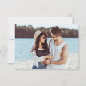 Carte De Correspondance Calligraphie de plage Enregistrer la date (Dos)