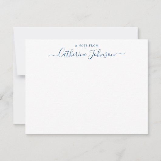 Carte De Correspondance Calligraphie De Script Moderne Une Note De Marine  (Devant)