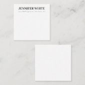 Carte De Correspondance Calligraphie Élégante Noir & Blanc Gras Retro (Devant / Derrière)