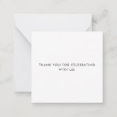 Carte De Correspondance Calligraphie manuscrite Red Heart Merci (Dos)