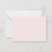 Carte De Correspondance Calligraphie Merci rose Script Simple Classic (Dos)