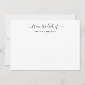 Carte De Correspondance Calligraphie moderne du bureau de (Devant)