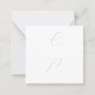 Carte De Correspondance Calligraphie monogramme moderne Nom simple