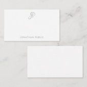 Carte De Correspondance Calligraphie personnalisée Monogramme simple Perso (Devant / Derrière)