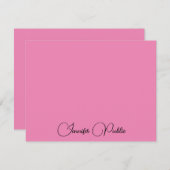 Carte De Correspondance Calligraphie Personnalisée Nom Moderne Élégant Ros (Devant / Derrière)