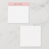 Carte De Correspondance Calligraphie rose pâle Nom du script Simple Modern (Devant / Derrière)