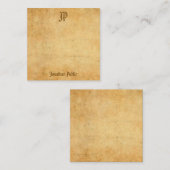 Carte De Correspondance Calligraphie Script Monogramme Vieille apparence p (Devant / Derrière)