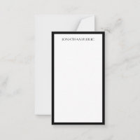 Calligraphique dactylographié Simple Noir Blanc Ve