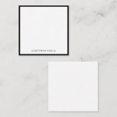 Carte De Correspondance Calligraphique typé Elégant Bordure Noire Classiqu (Devant / Derrière)