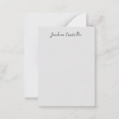 Carte De Correspondance Calligraphy Simple Grey Professional Name (Devant)