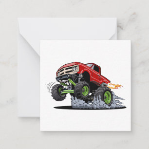 Carte De Correspondance Camion monstre de dessin animé