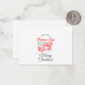 Carte De Correspondance Camion rouge de Noël par Sommer Hamilton (Devant/Arrière en situation)