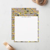 Carte De Correspondance Camions de construction pour enfants Motif (Devant/Arrière en situation)