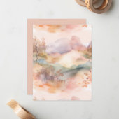 Carte De Correspondance Campagne Pastel (Devant/Arrière en situation)