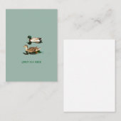 Carte De Correspondance Canards colverts (Devant / Derrière)