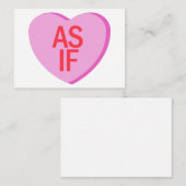 Carte De Correspondance Candy Heart - COMME SI (Devant / Derrière)