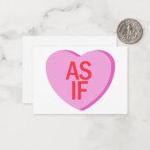 Carte De Correspondance Candy Heart - COMME SI (Devant/Arrière en situation)