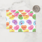 Carte De Correspondance Candy Hearts Valentine's Day Note Card (Devant/Arrière en situation)