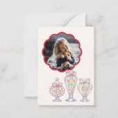 Carte De Correspondance Candy Theme Kids Valentine Photo Card,  (Dos)