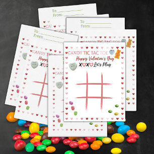 Carte De Correspondance Candy Tic Tac Toe Valentine