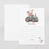 Carte De Correspondance Capsule de temps d'anniversaire de tracteur de coc (Devant / Derrière)