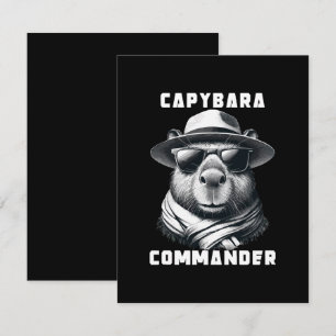 Carte De Correspondance Capybara avec lunettes de soleil Capy Commander