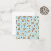 Carte De Correspondance Capybara et mushroom pattern (Devant/Arrière en situation)