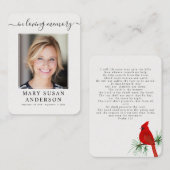 Carte De Correspondance Cardinal Funeral Memorial Photo Prayer Card (Devant / Derrière)