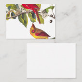 Carte De Correspondance Cardinal Grosbeak par John James Audubon (Devant / Derrière)