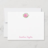 Carte De Correspondance Carnation rose Janvier Fleur de naissance (Devant)