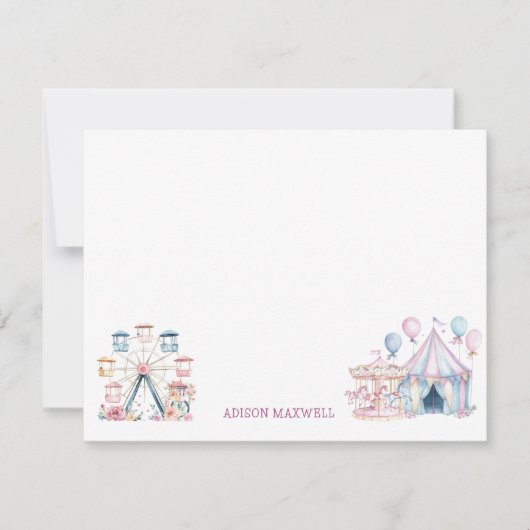 Carte De Correspondance Carnaval Joyeux Anniversaire Budget Merci (Devant)