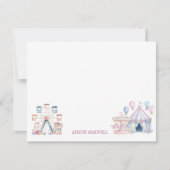 Carte De Correspondance Carnaval Mignon Anniversaire Budget Merci (Devant)