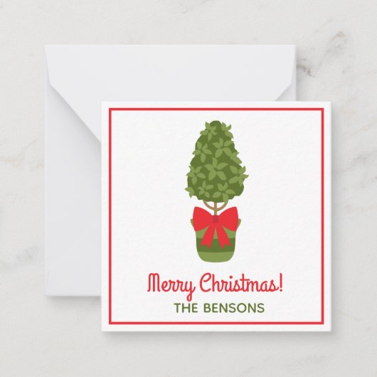 Carte De Correspondance Cartes-Cadeaux de Noël Topiary (Devant)
