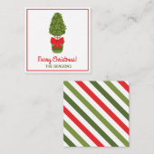 Carte De Correspondance Cartes-Cadeaux de Noël Topiary (Devant / Derrière)
