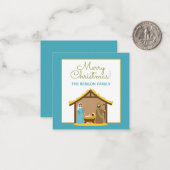 Carte De Correspondance Cartes-Cadeaux Noël Nativité (Devant/Arrière en situation)