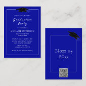 Carte De Correspondance Carton d'invitation de remise de diplômes avec cod (Devant / Derrière)
