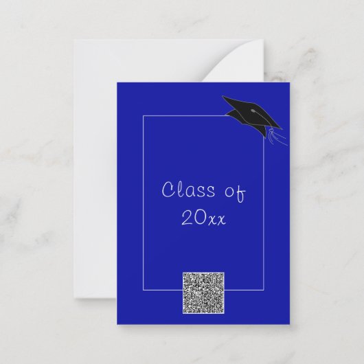 Carte De Correspondance Carton d'invitation de remise de diplômes avec cod (Dos)